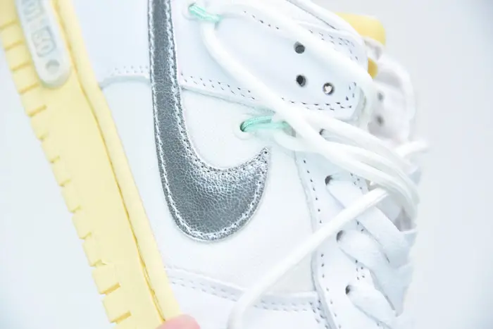 OFW Nike Dunk Low 01 Of 50 OW White Metallic Silver 