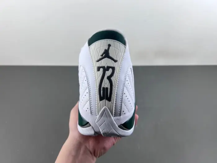 Air Jordan 14 Retro White Forest Green 