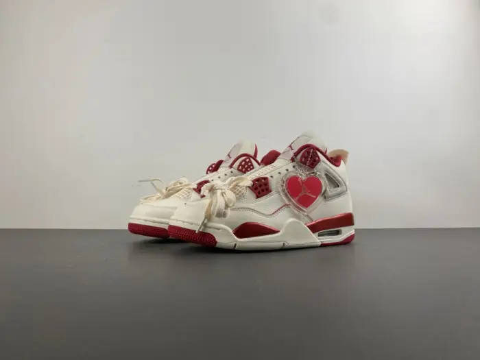 Air Jordan 4 Retro Pale Ivory Sierra Red 