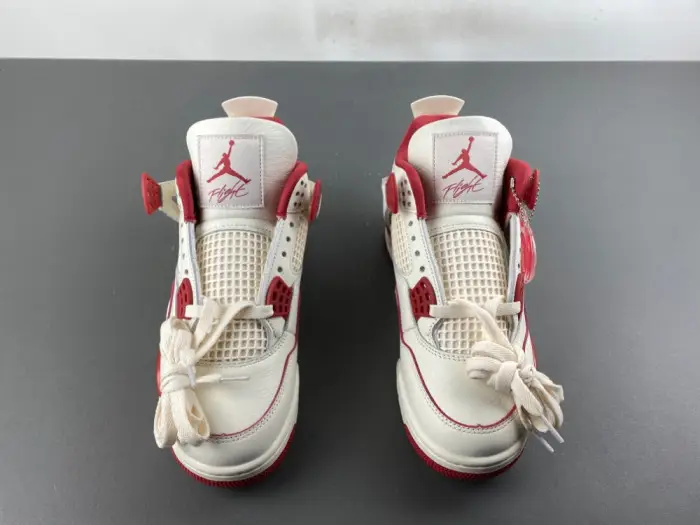 Air Jordan 4 Retro Pale Ivory Sierra Red 